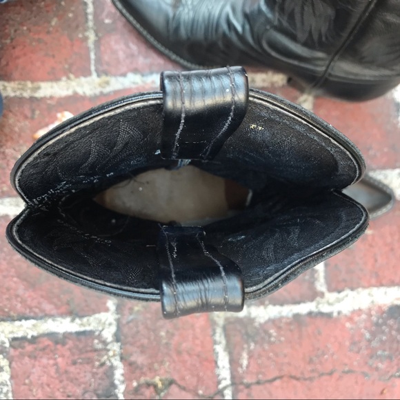 Vintage 90s Black Leather Western Boots by Tony Lama - Size 6M - Picture 13 of 15